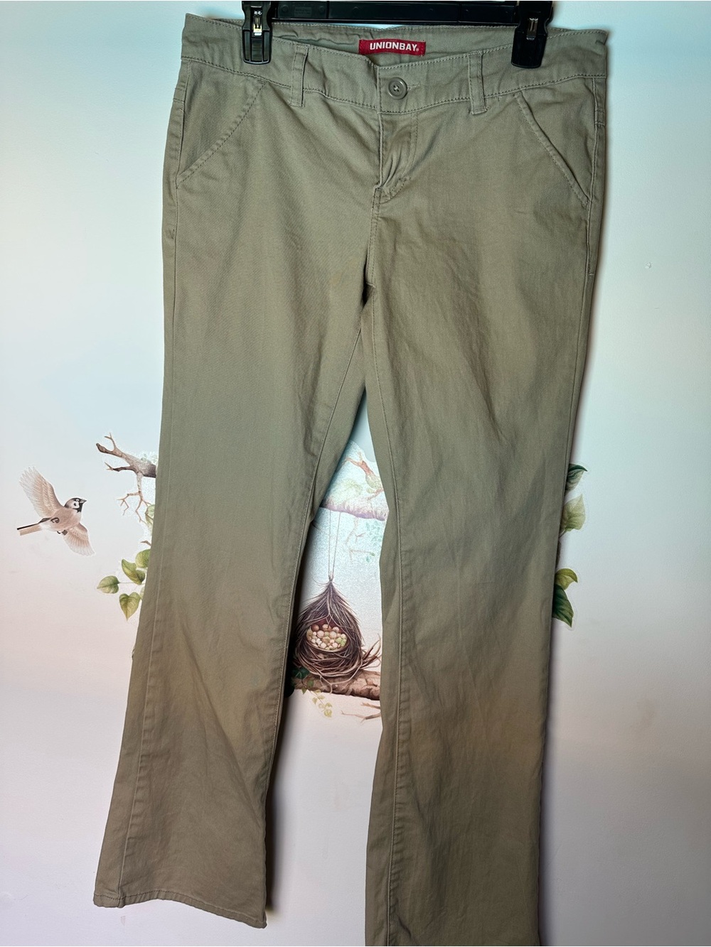 UNIONBAY Women's Tan Straight Leg Trousers